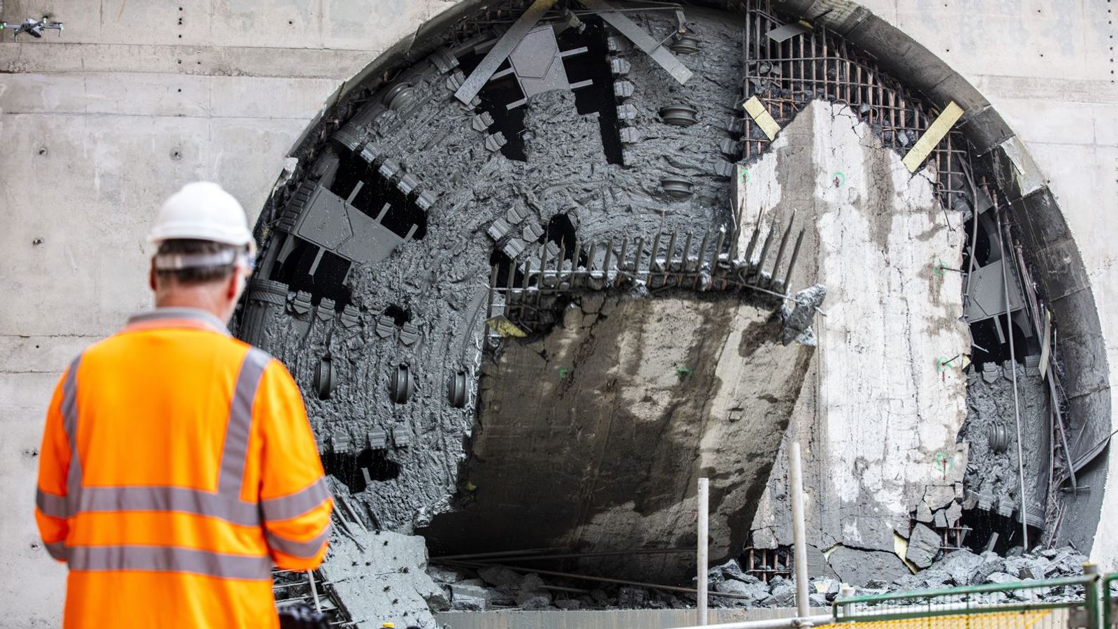 JULY 26 Undated handout photo issued by HS2 Ltd of the 2,000-tonne massive tunnel boring machine (TBM) named 'Dorothy' completing its one-mile dig under Long Itchington Wood in Warwickshire.