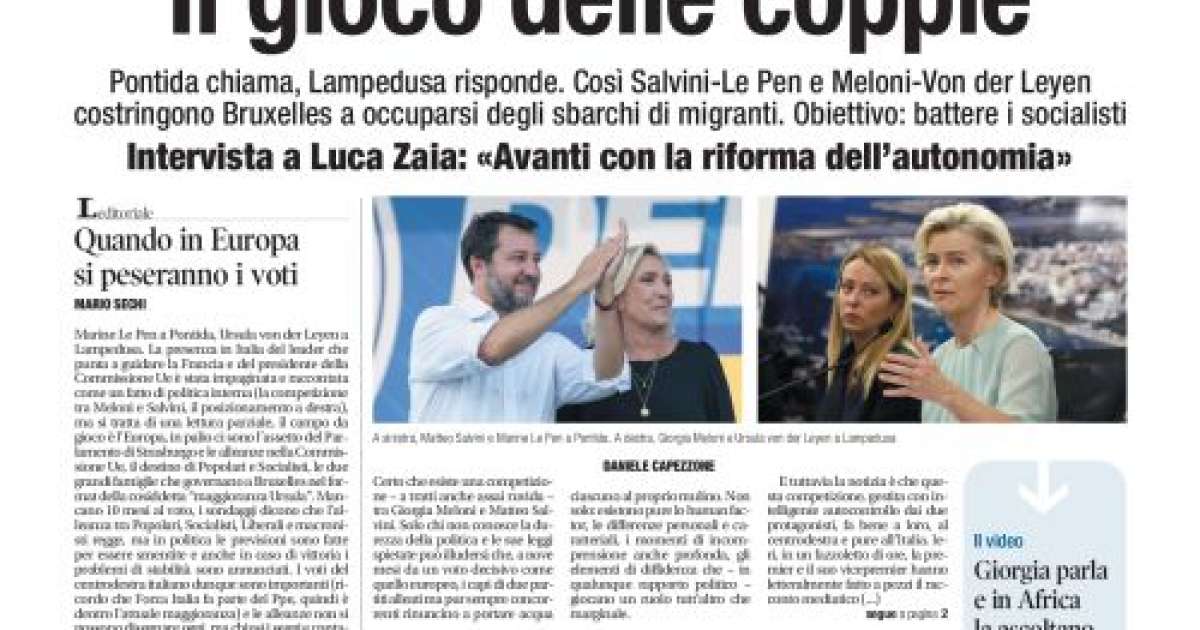 Von der Leyen-Meloni, Le Pen-Salvini : “speed dating” en Italie