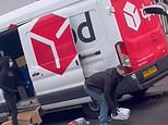 How armed thieves are brazenly targeting YOUR home deliveries - in daylight robberies taking less than a minute: DPD driver watches helplessly as masked criminals hold up his van before screeching off with carefully selected loot