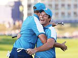 Ryder Cup 2023 LIVE: Dominant Europe lead in all FOUR matches as Luke Donald's men set the pace with a sublime first morning in Rome... as Jon Rahm and Viktor Hovland both hole out with remarkable chips
