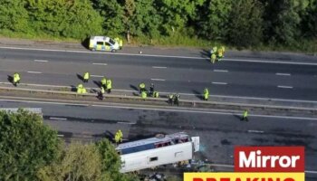 M53 crash: Bus driver and schoolgirl, 14, die after vehicle overturns