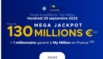 Résultat de l'Euromillions : le tirage du vendredi 29 septembre 2023, 130 millions d'euros en jeu