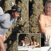 EXCLUSIVE: Michelle Obama enjoys a snorkeling session with a shirtless Tom Hanks and his wife Rita Wilson in Italy - before climbing aboard Steven Spielberg's $250 MILLION superyacht