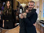 David Beckham heaps praise on wife Victoria Beckham as he shares sweet snap of them cuddling at her hugely successful Paris Fashion Week show... while son Romeo also congratulates the designer