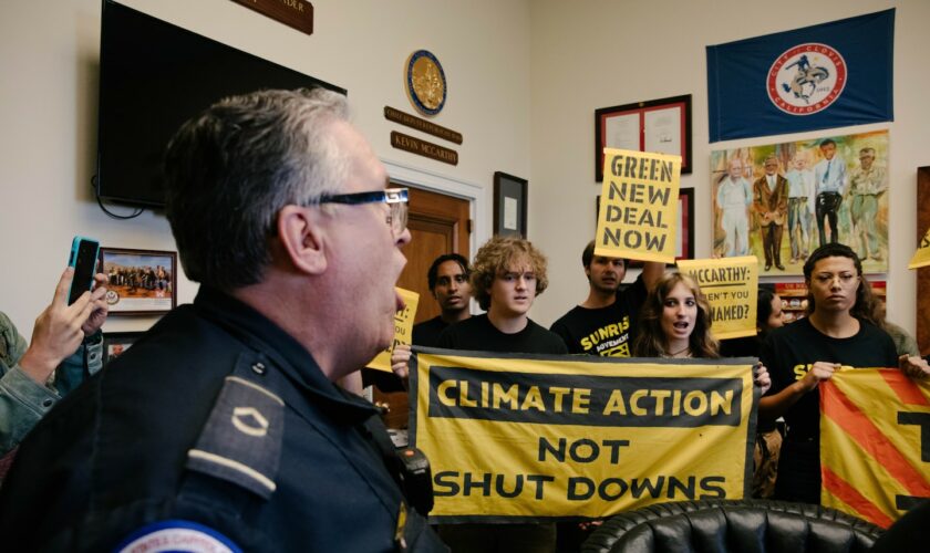18 arrested in protest at McCarthy’s office over shutdown, climate