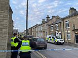 Horror triple stabbing in West Yorkshire town centre leaves one man dead and two rushed to hospital with knife wounds