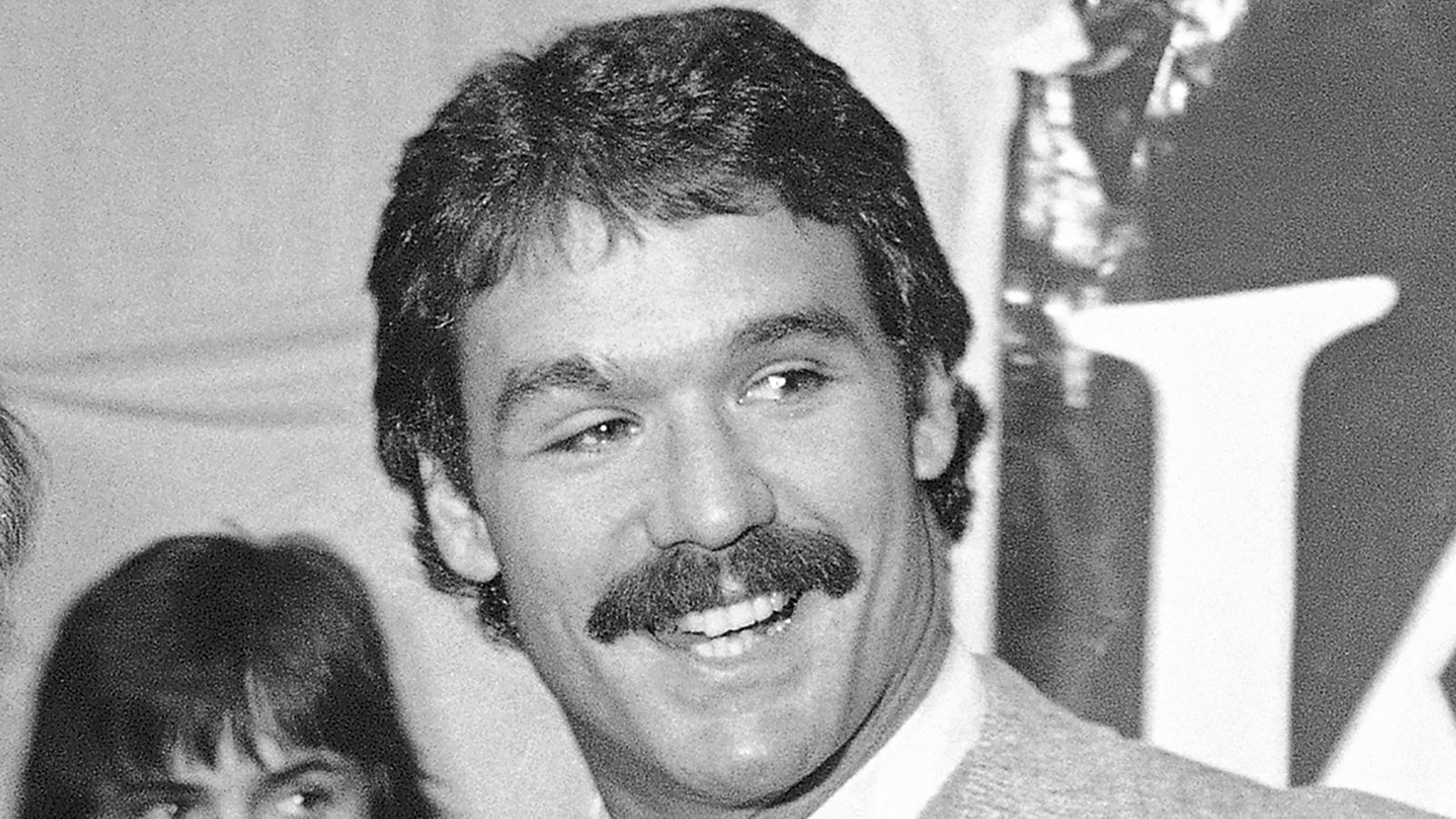 Russ Francis during a Patriots press conference in Boston in 1980. Pic: AP