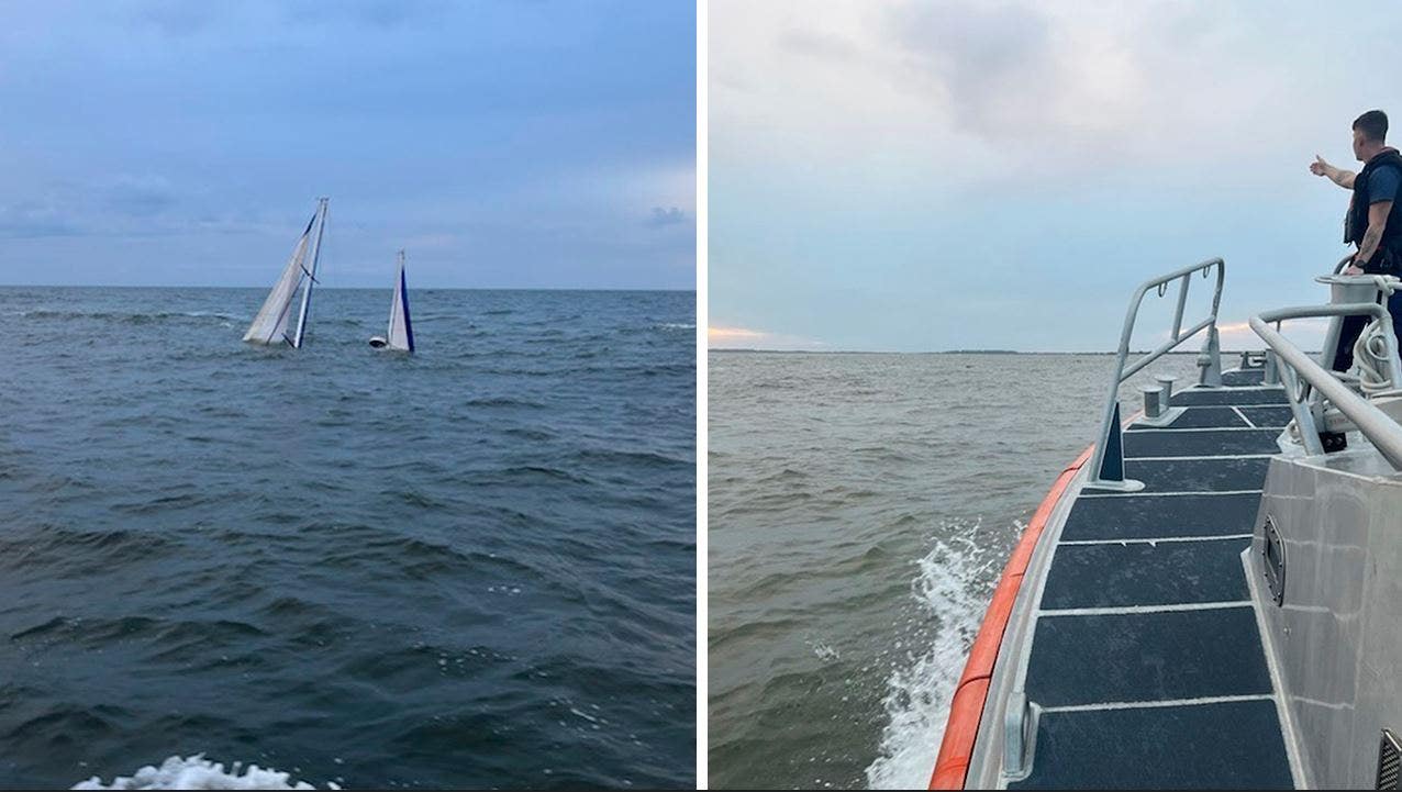 Coast Guard rescues 2 from sinking 44-foot sailboat off South Carolina