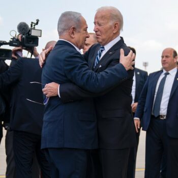 Biden, in Tel Aviv, backs Israel’s claim of innocence on hospital blast