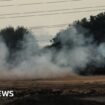 Israeli artillery fires a shell towards southern Lebanon (9 October 2023)