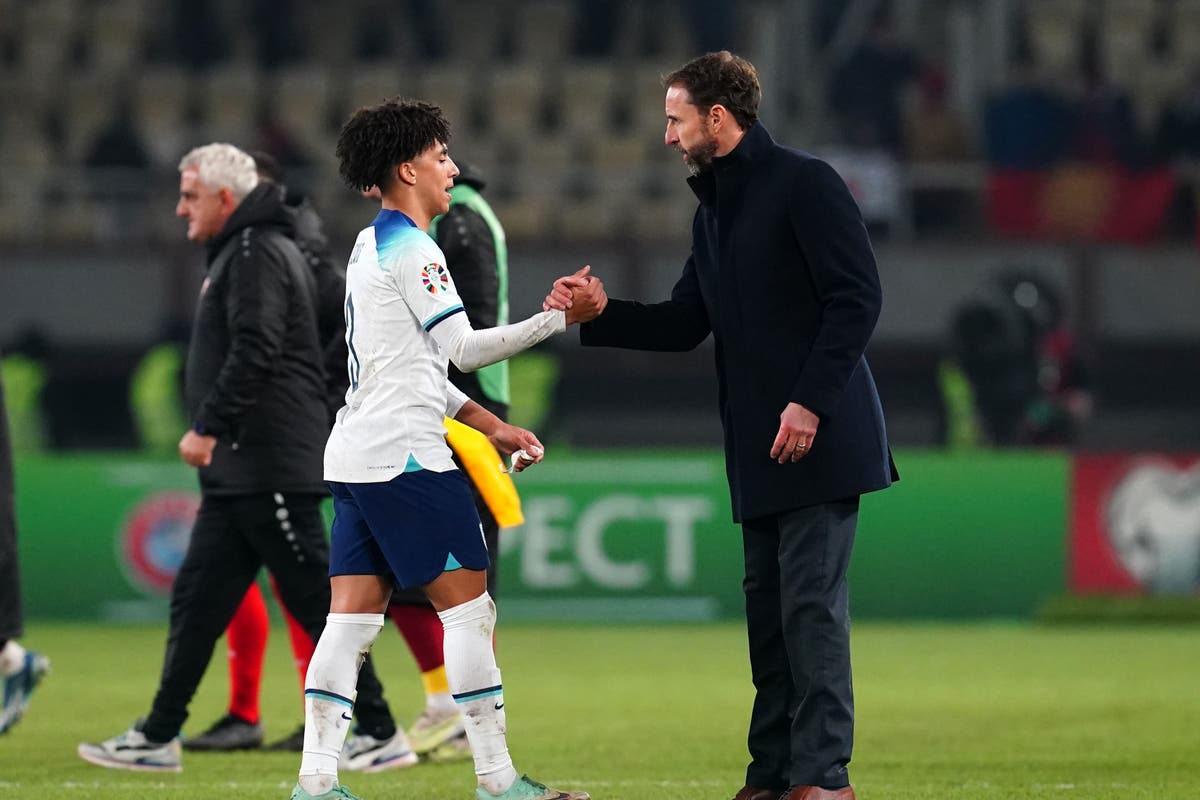 Gareth Southgate hails Rico Lewis after strong England debut in North Macedonia