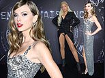Taylor Swift DAZZLES in Balmain gown as she joins an underwear-flashing Beyonce at VERY star-studded Renaissance premiere in London - after jetting in from boyfriend Travis Kelce's mansion in Kansas City