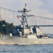 The U.S. Navy destroyer USS Carney (DDG 64) sails in the Bosphorus, on its way to the Mediterranean Sea, in Istanbul, Turkey August 27, 2018. REUTERS/Yoruk Isik