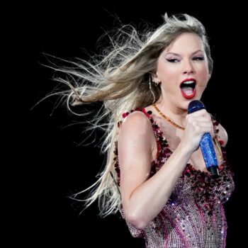 Taylor Swift performs at the Monumental stadium during her Eras Tour concert in Buenos Aires, Argentina, Thursday, Nov. 9, 2023. (AP Photo/Natacha Pisarenko)