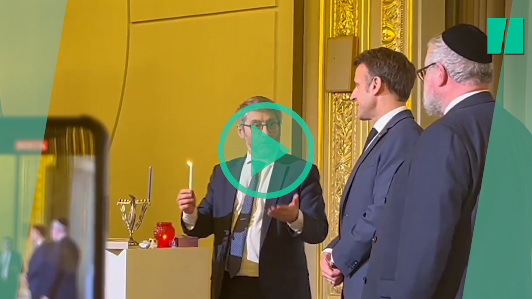 Hanouka « fêté » à l’Élysée : cette bougie allumée avec Emmanuel Macron fait bondir la classe politique