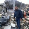 Palestinian Ibrahim Al-Haj Youssef, who lost four of his children and his wife in an Israeli air strike at the Maghazi camp, in the central Gaza Strip