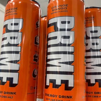 Prime energy drink cans sit on a shelf at Target in Brooklyn, New York, U.S., August 18, 2023. REUTERS/Kailyn Rhone