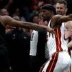 4 players ejected after melee in Pelicans-Heat game; Jimmy Butler has hand placed on his throat