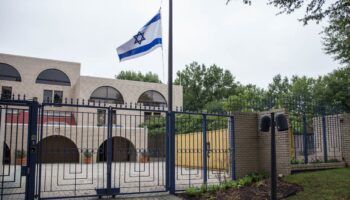 Man sets himself on fire outside US Israeli embassy and sustains life-threatening injuries