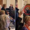 'It's Chorley not bloody Gaza!': Moment council meeting descends into chaos after pro-Palestine protesters stage demo before scuffles erupt when Tory councillor attempts to restore order