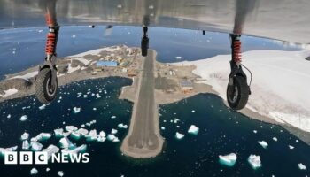 Drone shot of Antarctica