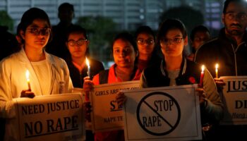 A protest against rape in India. Pic: Reuters