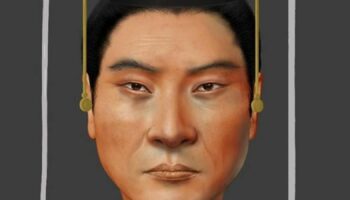 The facial reconstruction of Emperor Wu who was ethnically Xianbei. Pic: Pianpian Wei