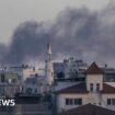 Smoke rises following an Israeli air strike during a military operation in Khan Yunis, southern Gaza Strip, 1 March