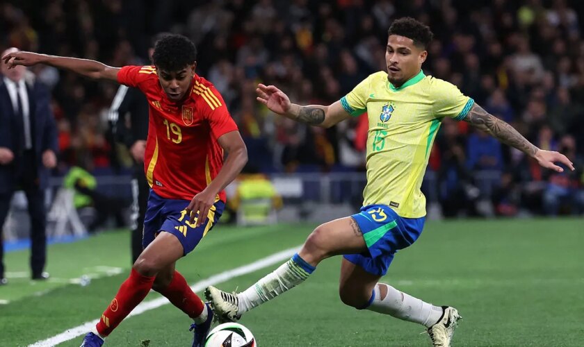 Lamine Yamal eclipsa a Vinicius en el trepidante empate entre España y Brasil en el Bernabéu