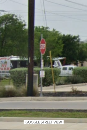 Lazy J's RV Park in Nixon, Texas, where Brandon Rasberry was killed in 2022. Pic: Google Street View