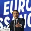 Le président Emmanuel Macron lors d'un discours sur l'Europe à la Sorbonne, le 25 avril 2024 à Paris