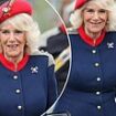 Sweet moment girl, 5, charms Queen Camilla with curtsy she's been 'practicing for days' as Queen visits the Royal Lancers - the unit her late father served in - for the first time as Colonel in Chief