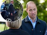 Touching moment Prince William is handed get well soon cards for Kate Middleton and King Charles as flag-waving well-wishers come out to support Prince's first engagement since wife's cancer announcement