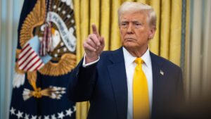 Trump Takes Aim at France’s WWII Victory Celebrations During Qatar Army Speech