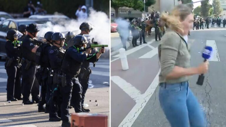 Video Captures Shocking Moment Australian Reporter Comes Under Gunfire Amid Los Angeles Protests
