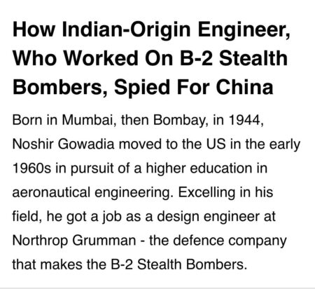 India-Born B-2 Engineer Caught in Espionage as US Deploys Stealth Bomber Against Iran