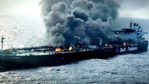 Ship Attacked in the Red Sea Is Taking on Water, UK Military Reports